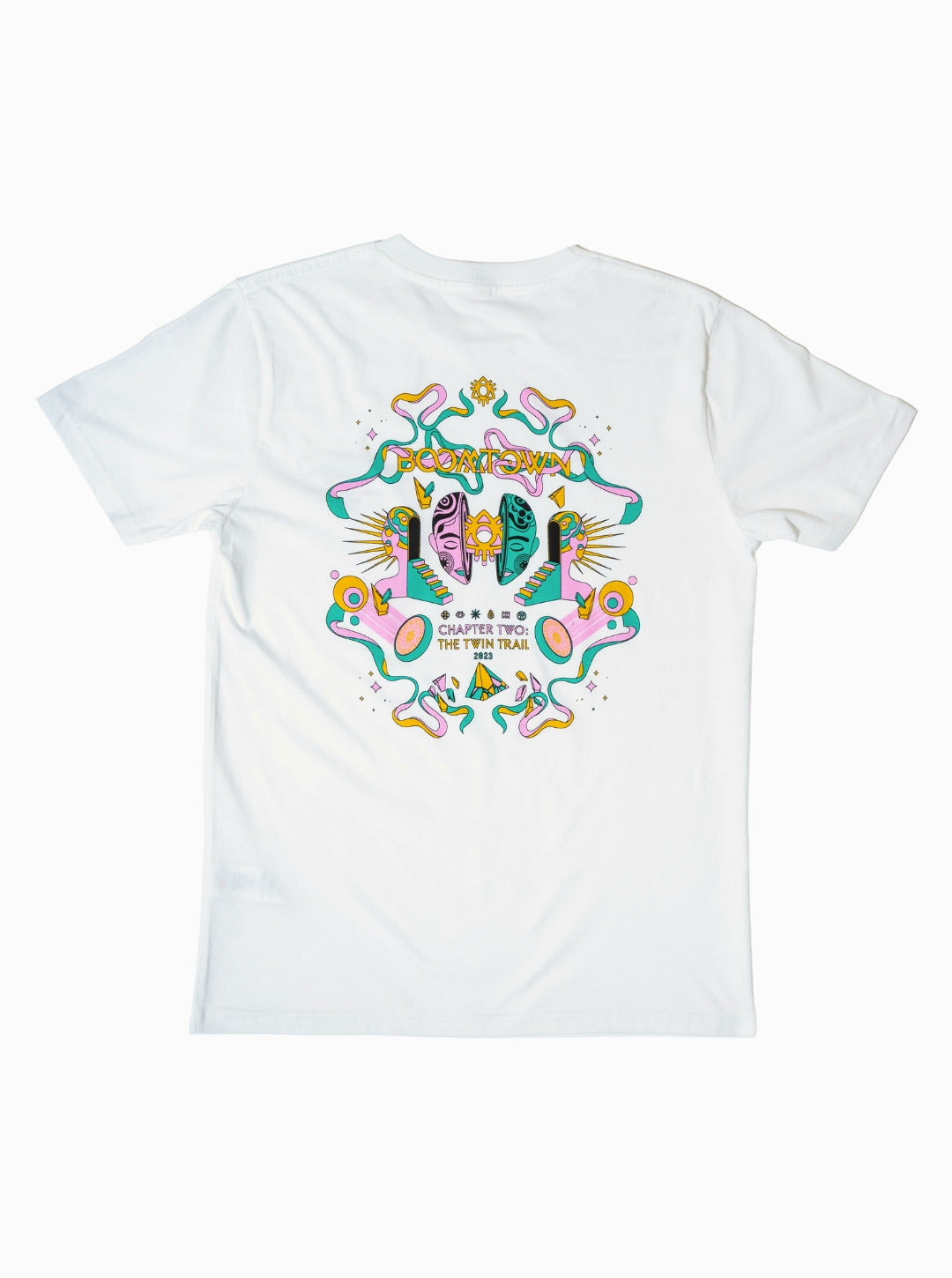 The Twin Trail Turquoise, Pink & Yellow T-Shirt